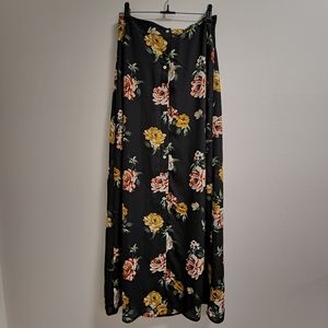 BP Floral Button Maxi Skirt